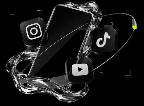 Chrome phone with social media icons