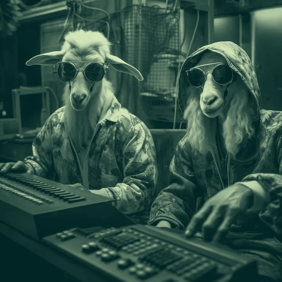DJs at the mixing desk